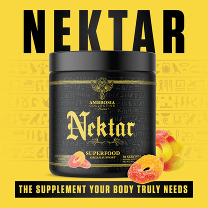 Ambrosia Nektar - Superfood Powder for Daily Organ Support | 30 Servings | Sour Gummy Candy