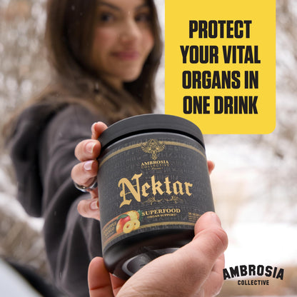 Ambrosia Nektar - Superfood Powder for Daily Organ Support | 30 Servings | Sour Gummy Candy