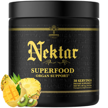 Ambrosia Nektar Superfood Powder – Daily Wellness Support, Greens Powder Alternative | 30 Servings | Fruit Symphony