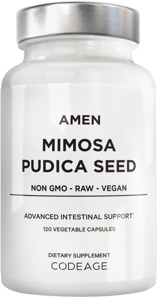Amen Organic Mimosa Pudica Seeds Capsules – 2 Month Supply, Vegan, Non-GMO, 120 Capsules BritishVita | Premium UK Vitamins & Wellness Supplements