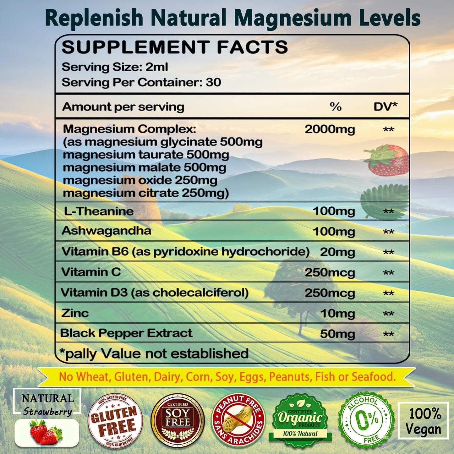 AMENQ HEALTH Cortisol Liquid Drops with Magnesium Glycinate & Ashwagandha