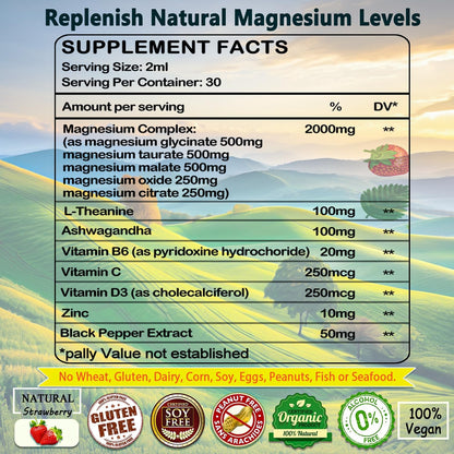 AMENQ HEALTH Cortisol Liquid Drops with Magnesium Glycinate & Ashwagandha