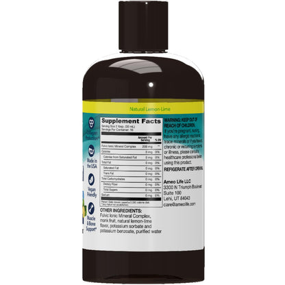 Ameo Life Fulvic Acid & Mineral Complex – Cellular Support, Detox, Skin Health | Vegan, Gluten-Free, Non-GMO | Made in USA | 16 OZ