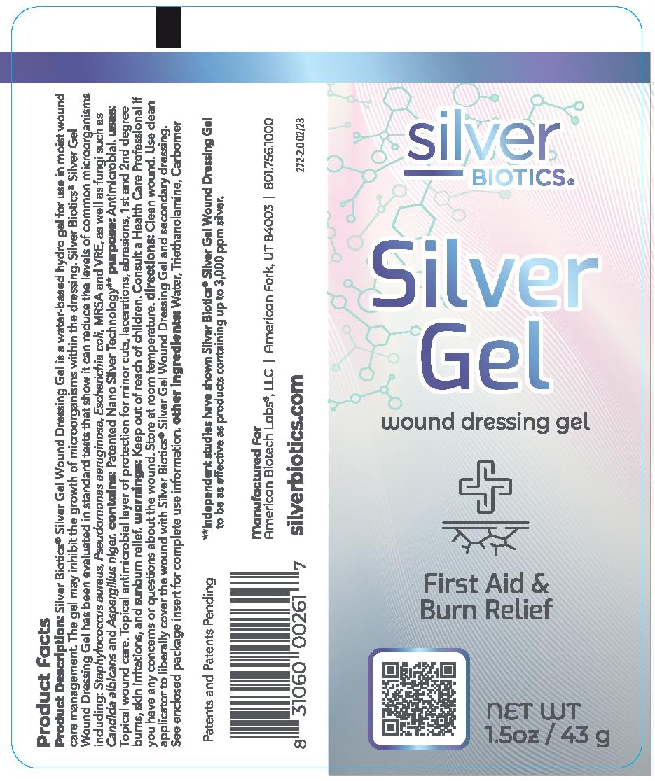 Silver Biotics 24 PPM Silver Wound Healing Gel | 1.5 oz | American Biotech Labs