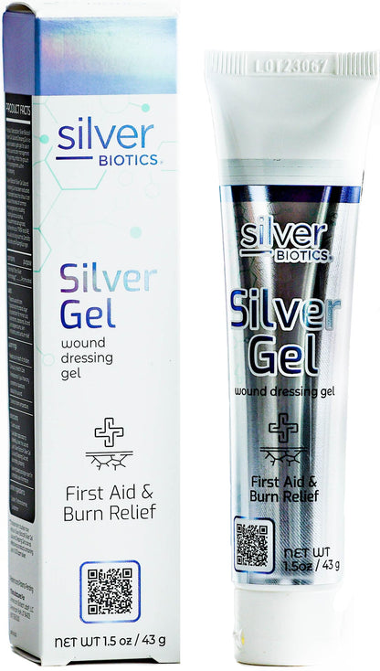 Silver Biotics 24 PPM Silver Wound Healing Gel | 1.5 oz | American Biotech Labs