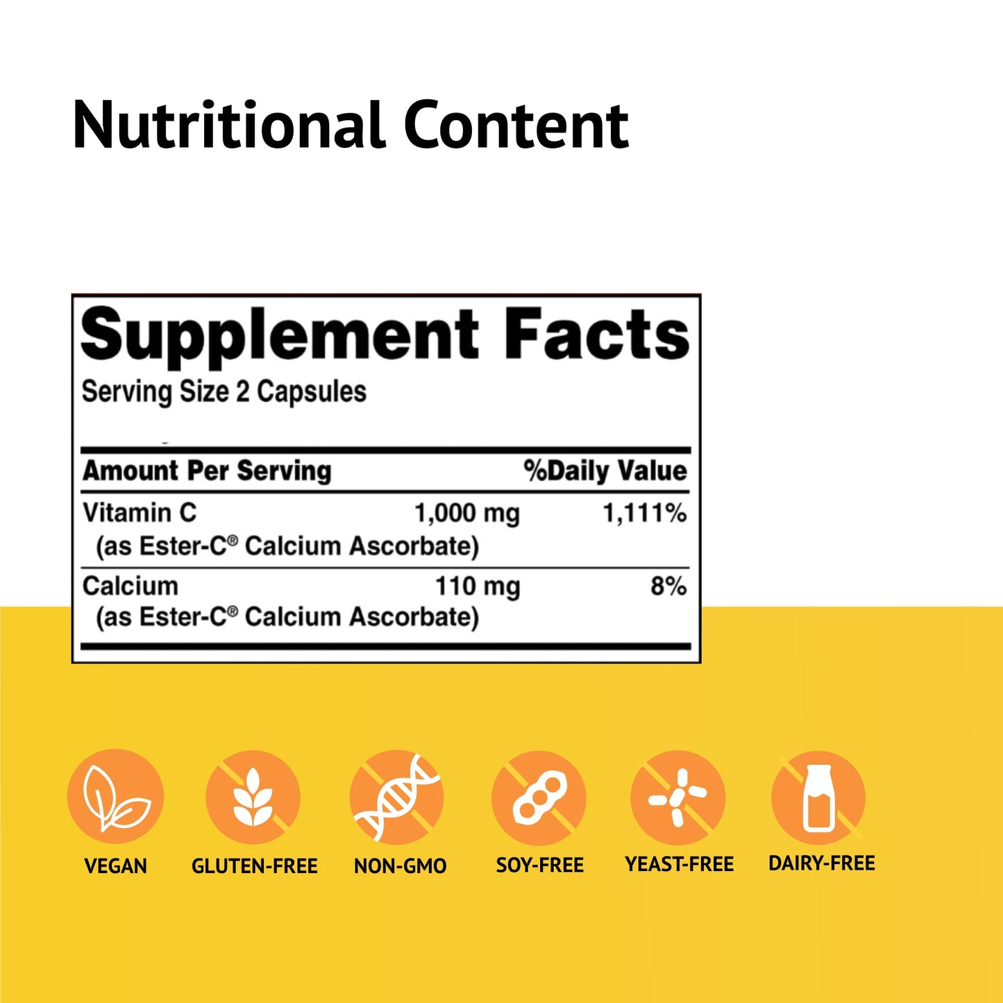American Health Ester-C 500 mg – 120 Capsules (Pack of 2) – 24-Hour Immune Support – Non-GMO, Gluten Free | 120 Total Servings