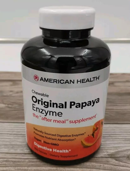 AMERICAN HEALTH Papaya Enzyme Original 600 CT – Digestive Support