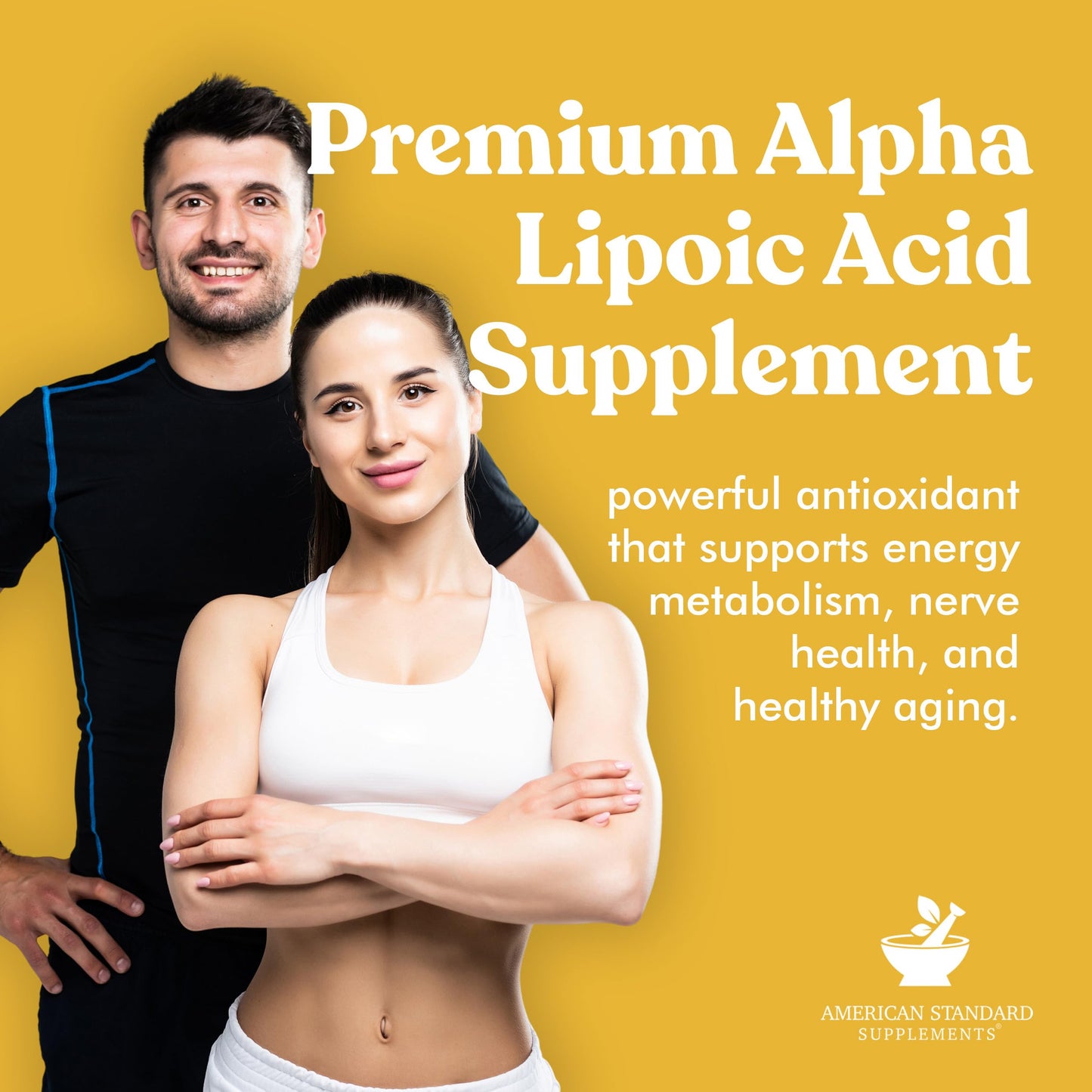 American Standard Supplements Alpha Lipoic Acid 1300mg Per Serving - Vegan, Gluten Free, Non-GMO, 60 Capsules, 30 Servings (Pack of 2)