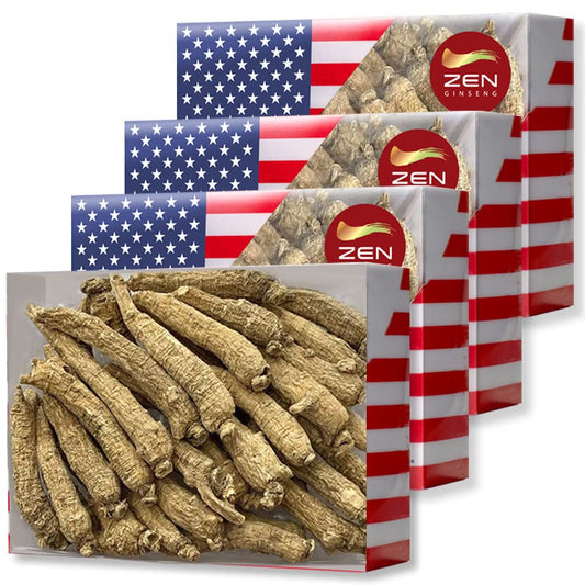 4 Boxes Hand-Selected American Ginseng Root (4oz/Box) – Panax Ginseng, 16 oz Pack BritishVita | Premium UK Vitamins & Wellness Supplements