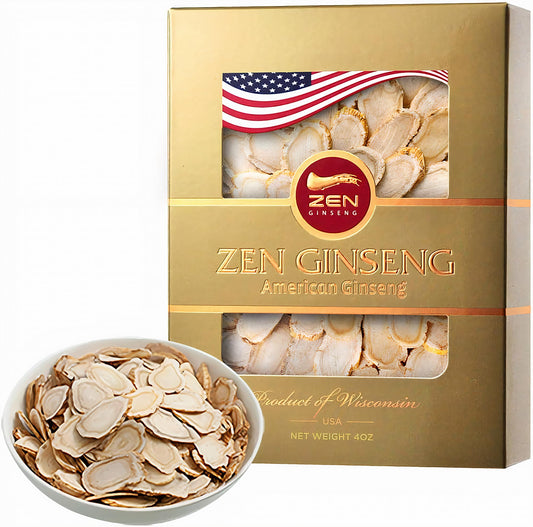 American Wisconsin Ginseng Slices – Energy, Performance & Focus (4 oz) BritishVita | Premium UK Vitamins & Wellness Supplements