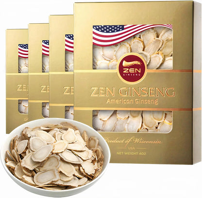 American Wisconsin Ginseng Slices - 16 oz | Boost Energy, Performance & Mood BritishVita | Premium UK Vitamins & Wellness Supplements