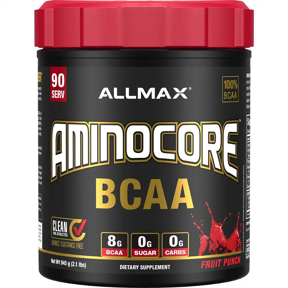 ALLMAX AMINOCORE BCAA – Fruit Punch, 945 g | 90 Servings, 8.18 g BCAA per Serving BritishVita | Premium UK Vitamins & Wellness Supplements