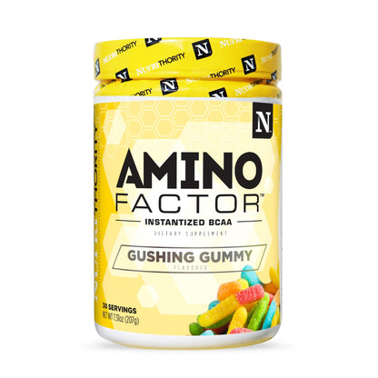 Nutrithority Amino Factor Instantized BCAAs – Gushing Gummy, 30 Servings, Sugar Free