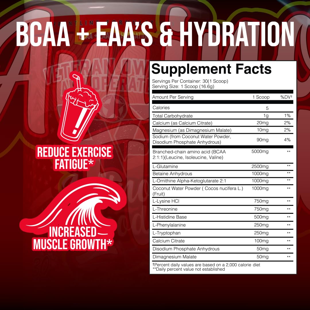 Amino Flood by Frontline Formulations – BCAA + EAA Recovery & Hydration