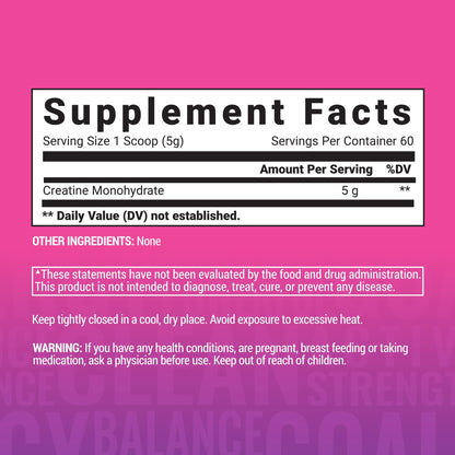 AminoLean Creatine – Pure Micronized Creatine Monohydrate Powder 300g for Women and Men