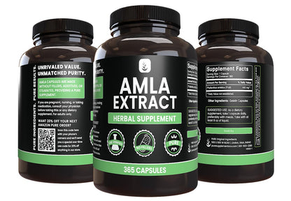 Amla Extract 365 Capsules – Pure Original Ingredients, Lab Verified
