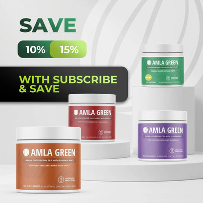 Amla Green: 20x Concentrated Amla Powder + Decaf Green Tea | Organic, Vegan, 90 Servings BritishVita | Premium UK Vitamins & Wellness Supplements