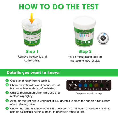Easy@Home 14-Panel Drug Test Cup – 5 Pack #ECDOA-1144A3
