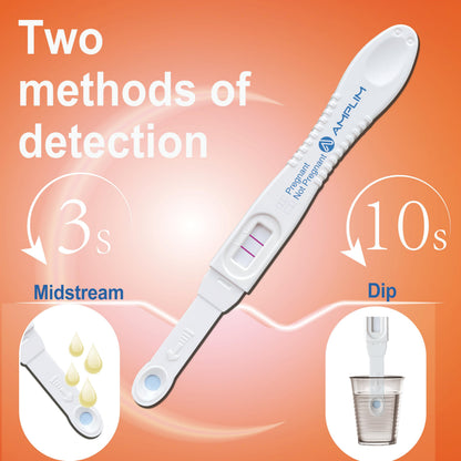 Amplim Early Result Pregnancy Test Sticks – 6 Days Early, 99.99% Accurate, 10 mIU/mL, 30-Pack (Midstream/Dip)