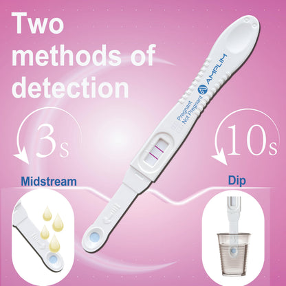 AMPLIM HCG Early Detection Pregnancy Test – 6 Pack, 6 Days Sooner, 10 mIU/mL, Midstream, 99.99% Accurate