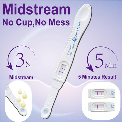 Amplim Early Detection Pregnancy Test, 15 Count – 99.99% Accurate, 10 mIU/mL HCG Strips