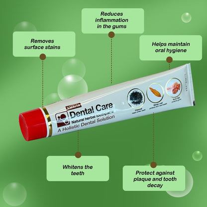 Amrita Life Herbal Toothpaste with Neem & Charcoal – Whitening & Gum Health (100g x5)