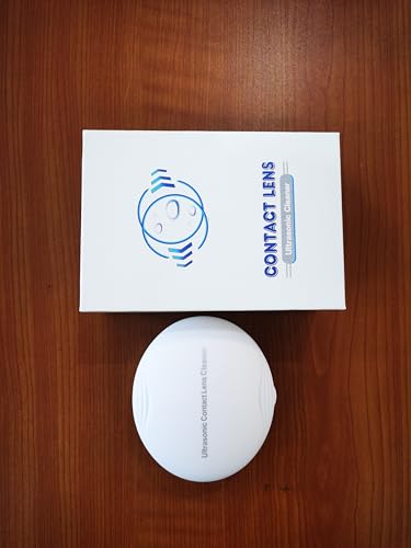 AMTAST Ultrasonic Contact Lens Cleaner – Rechargeable with Vanity Mirror