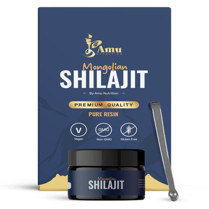 AMU NUTRITION Pure Mongolian Shilajit for Men and Women | 20g | Fulvic Acid & Trace Minerals