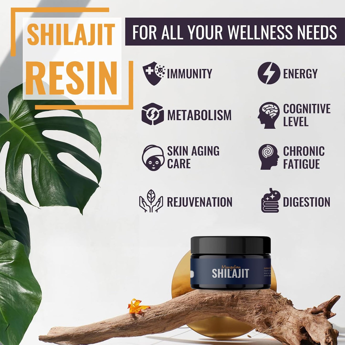AMU NUTRITION Pure Mongolian Shilajit for Men and Women | 20g | Fulvic Acid & Trace Minerals