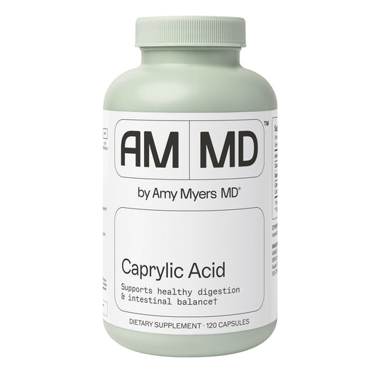 Amy Myers MD Caprylic Acid | Digestion Support for Intestinal Balance & Gut Health — 120 Capsules (Gluten-Free, Dairy-Free & Non-Soy) BritishVita | Premium UK Vitamins & Wellness Supplements