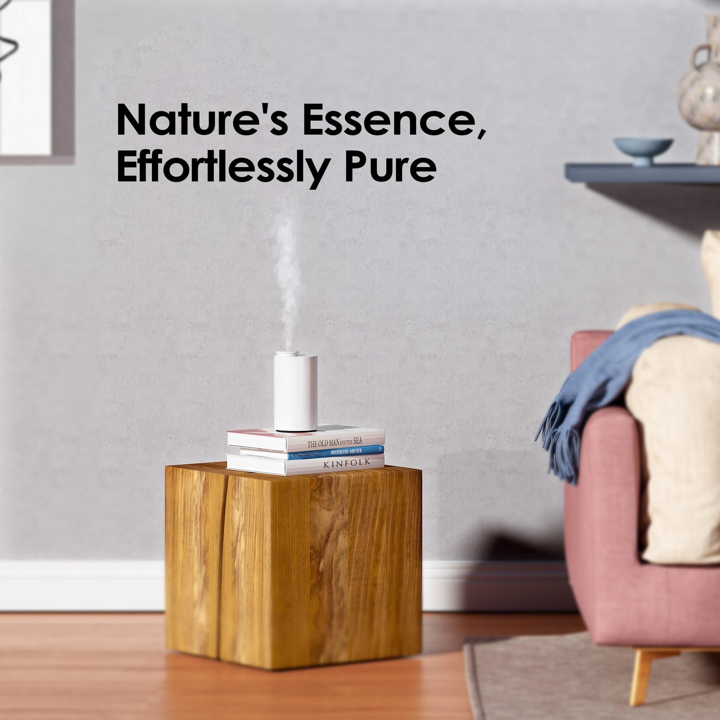 Waterless Diffuser AN6 Green Lily - Battery Nebulizer, 0.7 fl oz, 3 Timers, 3 Mist Levels