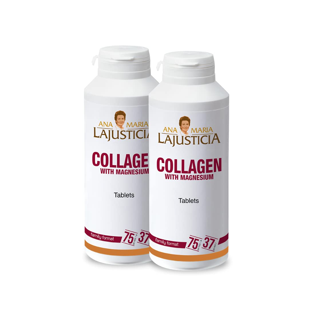 2 Pack Ana Maria LaJusticia Collagen with Magnesium – 450 Tabs | Rejuvenate Skin, Support Nervous System, Bones & Teeth | Spain