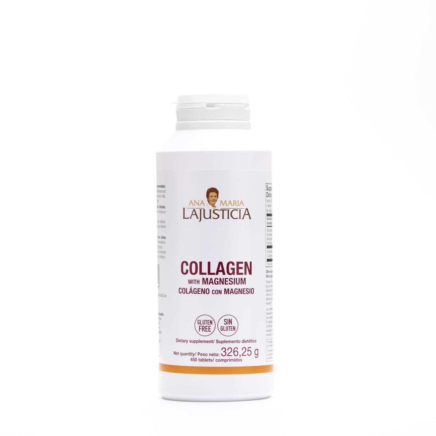 2 Pack Ana Maria LaJusticia Collagen with Magnesium – 450 Tabs | Rejuvenate Skin, Support Nervous System, Bones & Teeth | Spain