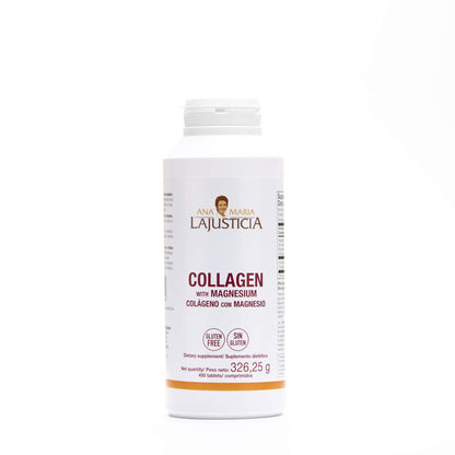 2 Pack Ana Maria LaJusticia Collagen with Magnesium – 450 Tabs | Rejuvenate Skin, Support Nervous System, Bones & Teeth | Spain