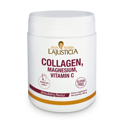 Ana Maria Lajusticia Hydrolisate Collagen Powder with Magnesium & Vitamin C – Strawberry Flavour, 350g