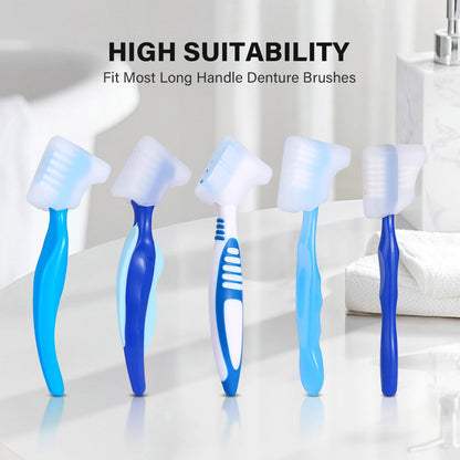 Anbbas 2pcs Silicone Denture Brush Cover Fit Most Denture Toothbrushes