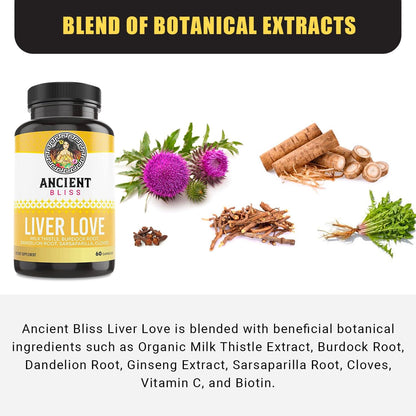 Ancient Bliss Liver Love – Natural Milk Thistle Detox & Liver Health