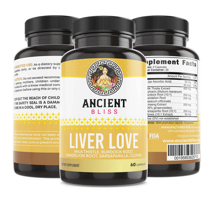 Ancient Bliss Liver Love – Natural Milk Thistle Detox & Liver Health