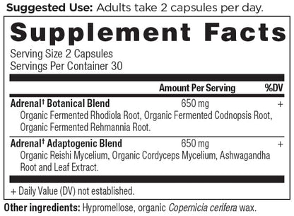 Ancient Nutrition Adrenal Support with Ashwagandha - 60 Capsules, 1300mg (Keto & Paleo Friendly)