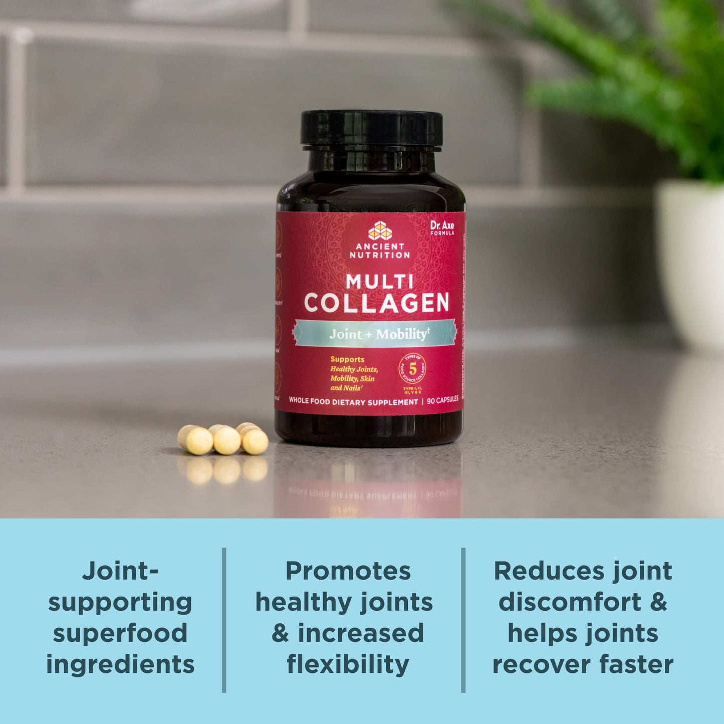 Ancient Nutrition Collagen Pills – Joint & Mobility Support, 45 Count