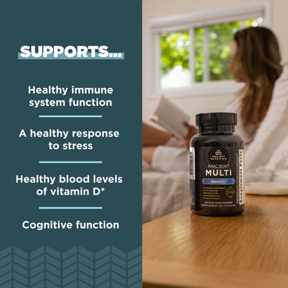 Ancient Nutrition Immune Support Multivitamin - 21 Vitamins & Minerals | 90 Capsules