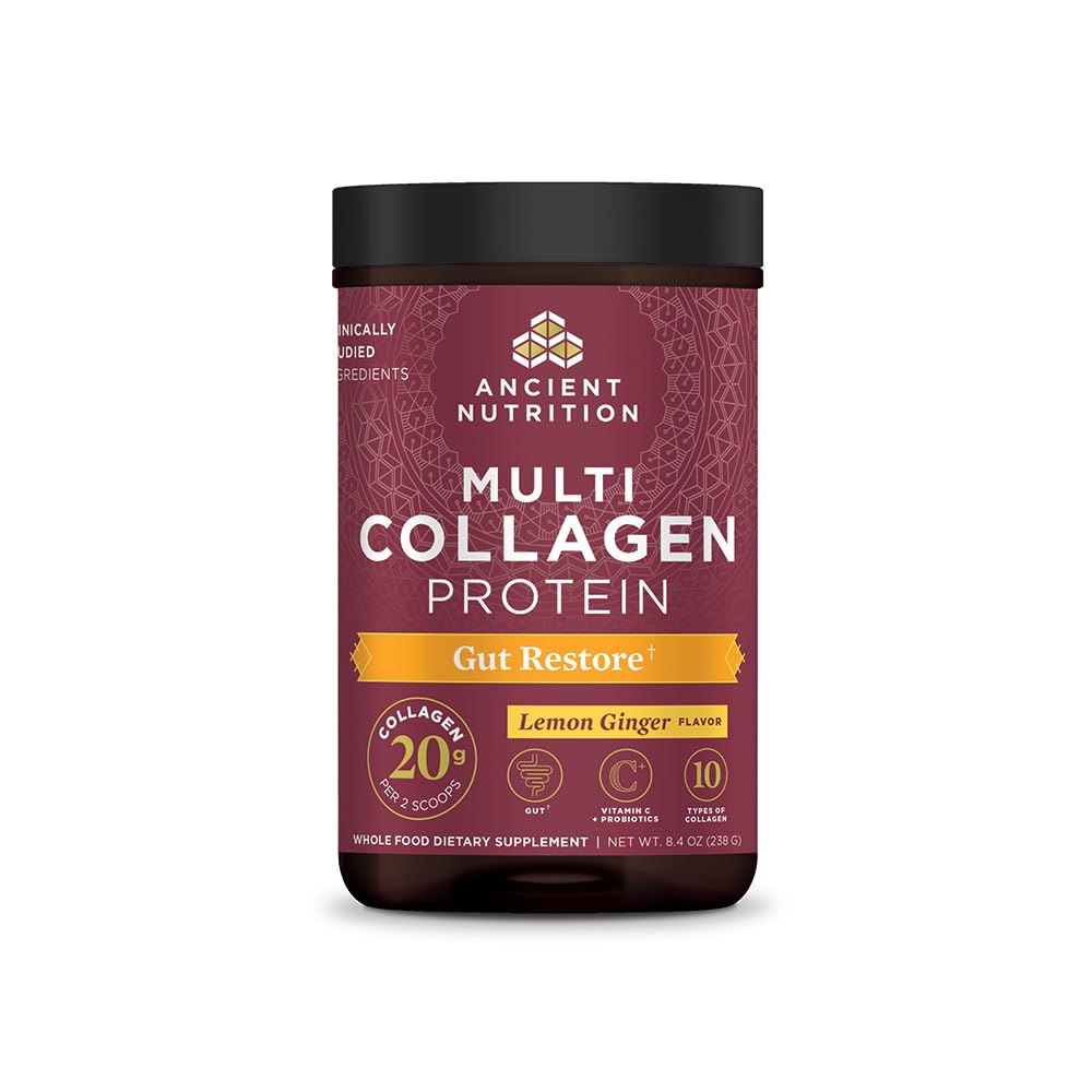 Ancient Nutrition Multi Collagen Protein – Gut Restore, 20 Servings