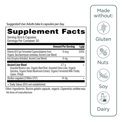 Ancient Nutrition Organ Supplements – Grass-Fed & Wild Organ Complex, 180 Ct