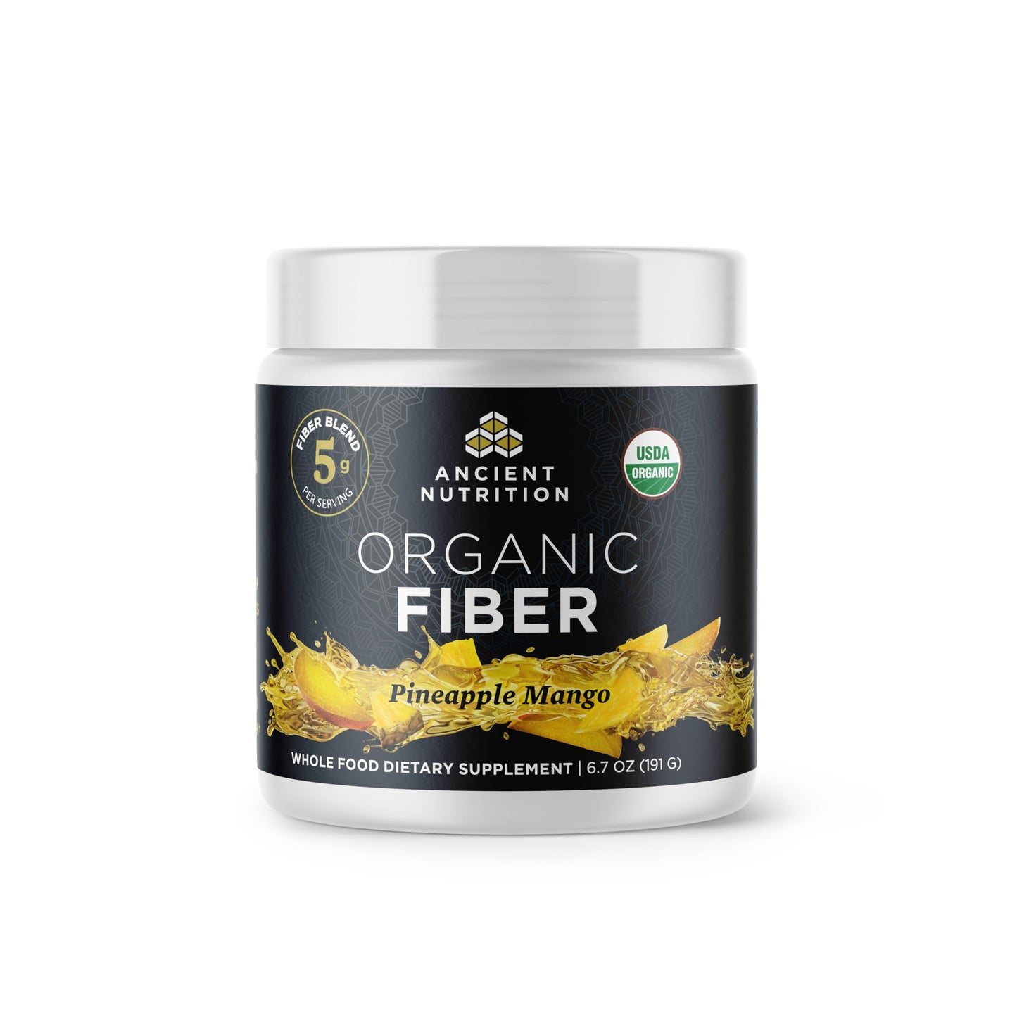 Ancient Nutrition Organic Fiber Powder Pineapple Mango (6.4 oz)