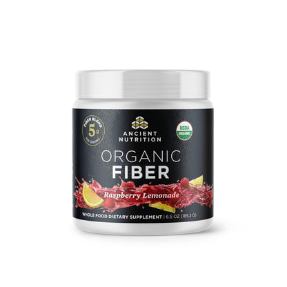 Ancient Nutrition Organic Fiber Powder – Raspberry Lemonade | Digestive Health