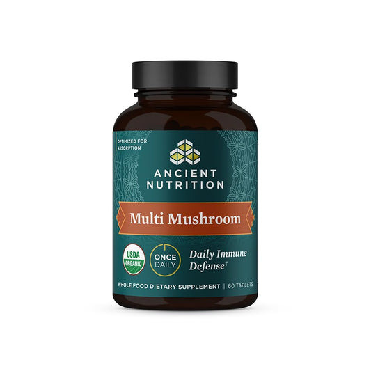 Ancient Nutrition Organic Multi Mushroom Immune Support - 60 Count BritishVita | Premium UK Vitamins & Wellness Supplements