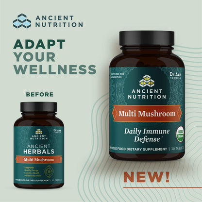 Ancient Nutrition Organic Multi Mushroom Immune Support - 60 Count