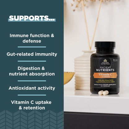 Ancient Nutrition Probiotics & Vitamin C – Immune and Gut Health