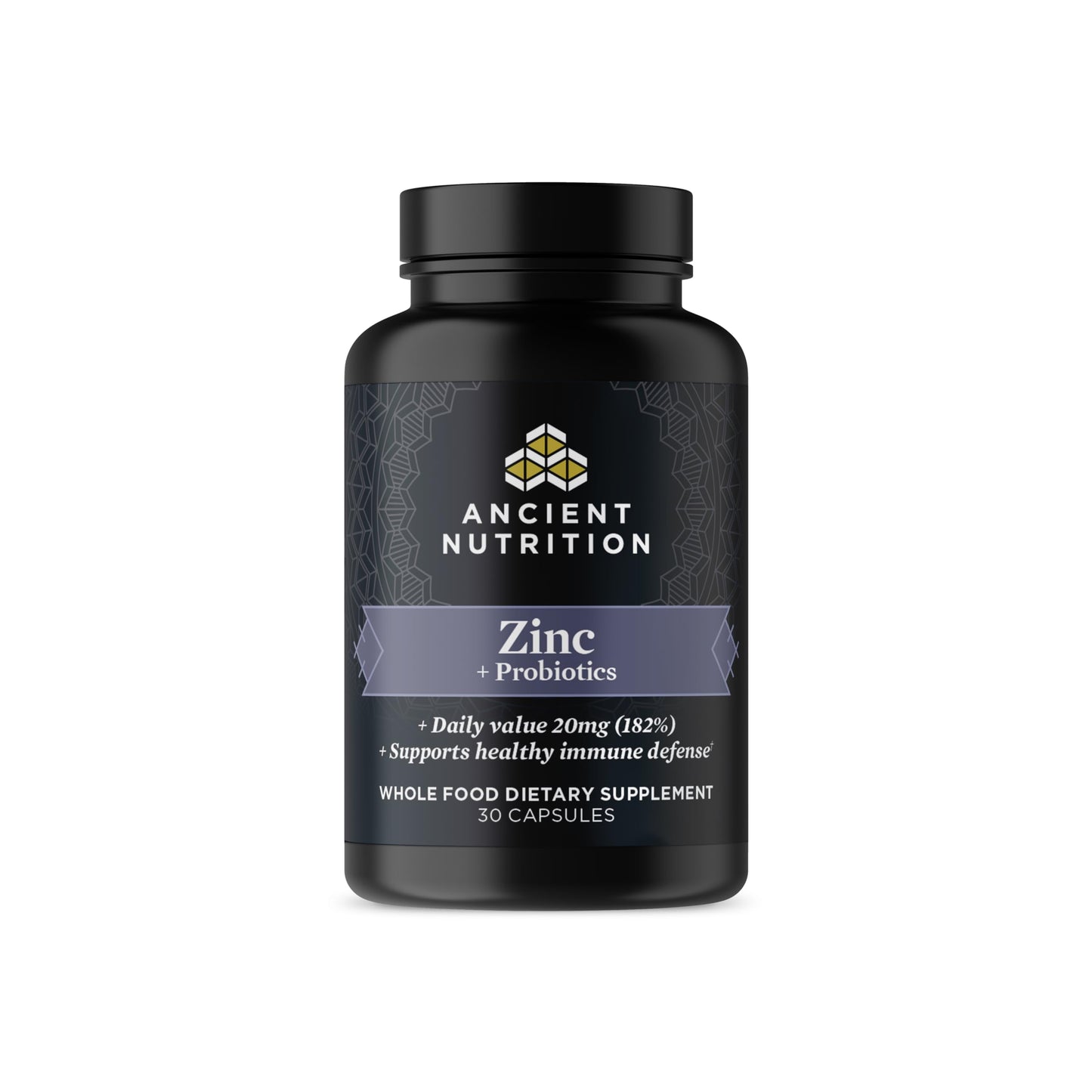 Ancient Nutrition Probiotics & Zinc – Immune & Gut Support (30 Count)