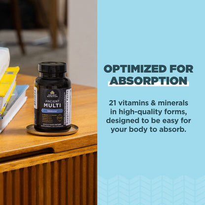 Ancient Nutrition Immune Support Multivitamin - 21 Vitamins & Minerals | 90 Capsules